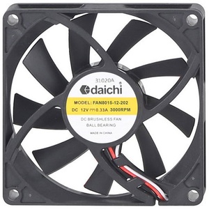 80mm 12V DC 2.16W 3 Wire Ball Bearing Slim Cooling Fan