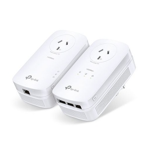 1300Mbps Powerline Adapter with Ethernet Hub Network Range Extender