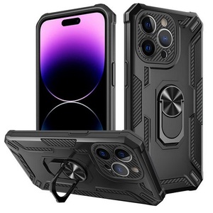 Hard Shell Armour Case for iPhone 15 Pro Max - Black