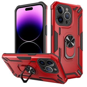 Hard Shell Armour Case for iPhone 15 Pro Max - Red