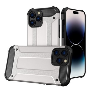 Dual Layer Tough Case for iPhone 15 Pro Max - Silver