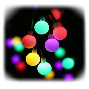 Multi-colour 50 x LED Globe String Lights