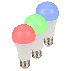3 Pack 9W RGBW Dimmable Smart Wifi LED Bulb - E27 Screw Type