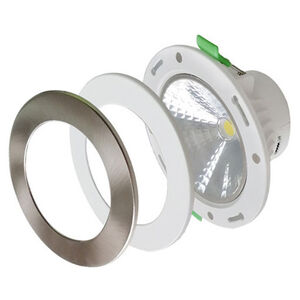 10W Dimmable Tri CCT Recessed LED Down Light w/ Changeable Faceplate