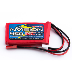 7.4V 450mAh 2S 30C LiPo Battery Pack with JST Connector