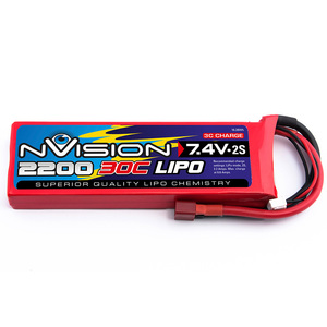 7.4V 2200mAh 30C LiPo 2S Battery Pack with Deans Connector
