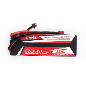 7.4V 5200mAh 2S 100C LiPo Battery Hard Case with Deans Plug