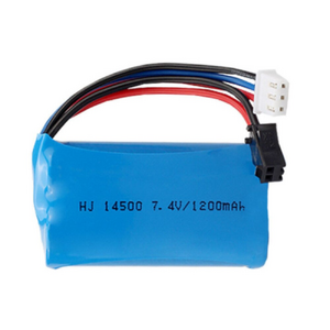 7.4V 1200mAh 14500 Li-ion Rechargeable Battery w/ 2 Pin SM Connector