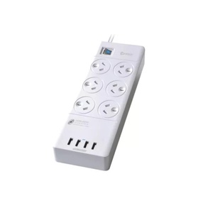 6 Outlet USB Power Board with 4 USB Charging Ports