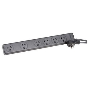 6 Outlet Power Board with Surge and Overload Protection