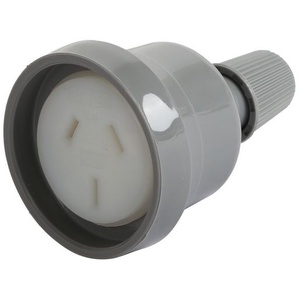 240V AC Mains Rewireable Socket - Grey