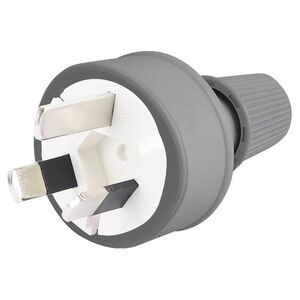 240V AC Mains Rewireable Plug - Grey