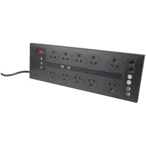 10 Way Home Theatre Surge Protected Power board w/ USB Ports