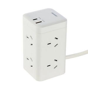 6 Outlet Power Cube w/ 1 USB A & C PD Charge Ports