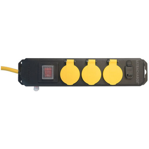 IP44 Rated 3 Way  Power Board with USB A & USB C Charging Ports