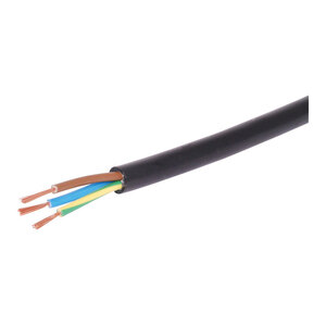 18AWG 3 Core 7.5A 240V AC Mains Flex Cable Black - 100m