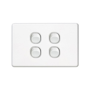 10 x Four Gang Wall Plate with Switch
