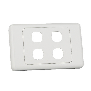 Four 4 Gang Wall Plate without Switch