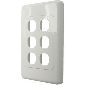 CLIPSAL® Compatible 6 Gang Wall Plate