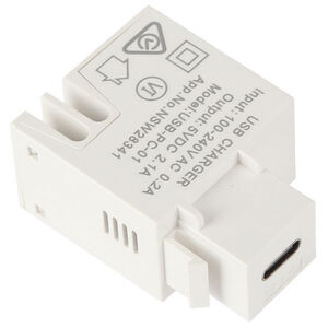 2.1A USB Charge Socket Module for Wall Plates