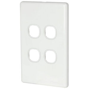 4 Gang Slim CLIPSAL® Compatible Wall Plate