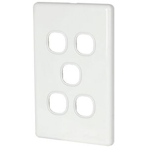 5 Gang Slim CLIPSAL® Compatible Wall Plate
