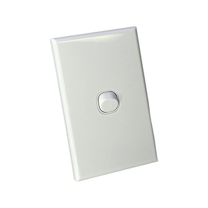 10 x Single 1 Gang White Wall Plate with Switch