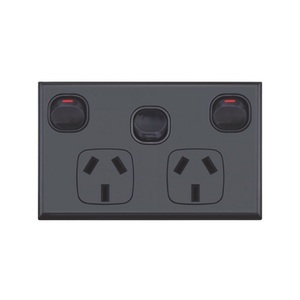 10 x Black GPO Dual Power Point Socket with Extra Power Switch