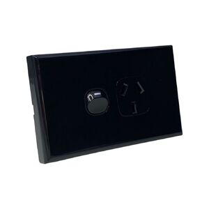 Black GPO Single Power Point Socket