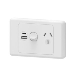 GPO Single Power Point Socket with USB A & USB C Charging Socket
