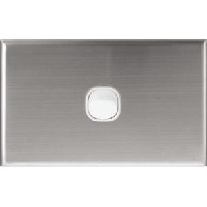 Silver Face Plate Cover for Alpha Series Wall Plate Switches - 1 Gang