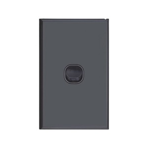 10 x Single Gang Matte Black Wall Plate with Switch