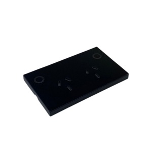 Replacement Glass Panel for Black Double Power Point Sockets