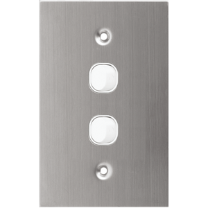 2 Gang Stainless Steel Wall Plate Light Switch