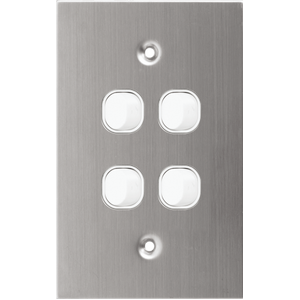 4 Gang Stainless Steel Wall Plate Light Switch