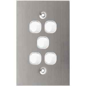 5 Gang Stainless Steel Wall Plate Light Switch