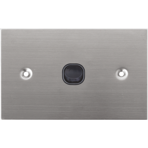 Black 1 Gang Stainless Steel Wall Plate Light Switch