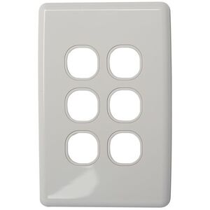 CLIPSAL® Compatible Classic 6 Gang Wall Plate