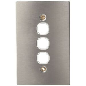 CLIPSAL® Compatible Stainless Steel 3 Gang Wall Plate
