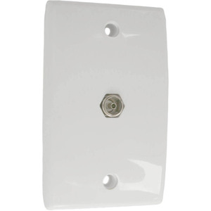 White PAL Socket to F Wall plate