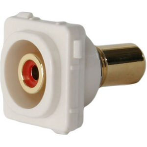 Red RCA Flush Socket Insert - CLIPSAL® Compatible