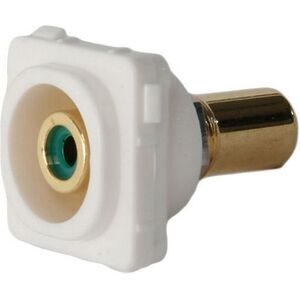 Green RCA Flush Socket Insert - CLIPSAL® Compatible