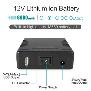 6000mAh Li-Ion Power Bank with 12V DC Output