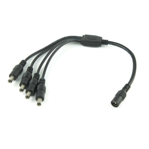DC Power Supply Splitter cable - 2.1mm Socket to 4 x Plugs
