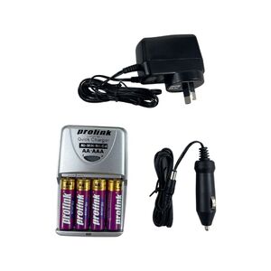 AA Battery Quick Charger w/ 4 x 2700mAh Ni-Mh Batteries