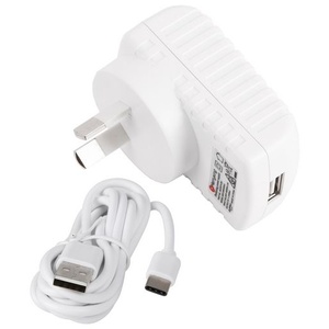 5V DC 2.4A Compact Power Adapter w/ USB Type C Plug - White