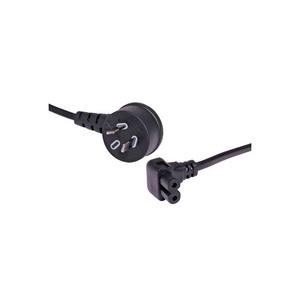 1m Right Angle IEC C7 Power Cable Female Socket to 240V Mains Plug