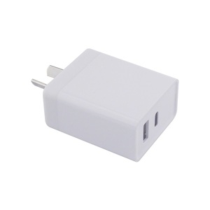 USB-C and USB-A Dual Port Mains Charger - White