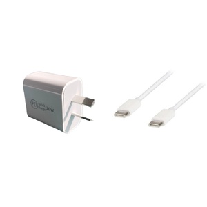 18W USB-C PD Quick Charge Mains Charger w/ 1m APPLE OEM USB C Cable