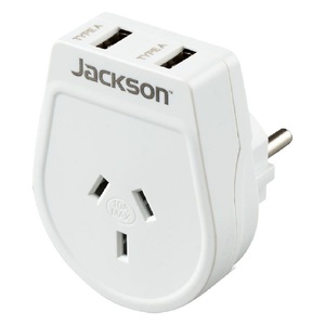 Outbound Europe & Bali Travel Adapter w/ USB Charge Ports